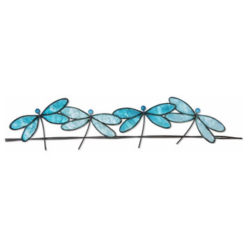 Dragonflies On A Wire Sea Blue