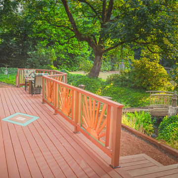 Cedar Deck with Diamond Inlay