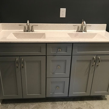 Custom Amish Cabinetry and Waypoint Cabinetry- Extra White and Peppercorn Grey