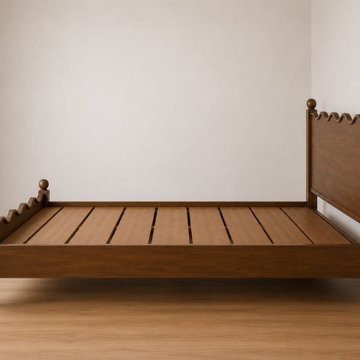 Organic Modern Bed | Handcrafted Sculptural Platform Beds