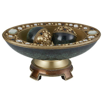 8.25"H Sedona Decorative Bowl With Spheres