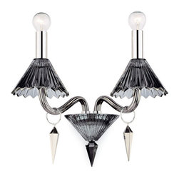 Inviting Home Inc. - Siena Black Crystal Sconce - Wall Sconces