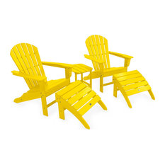 Polywood South Beach Adirondack 5-Piece Set, Lemon