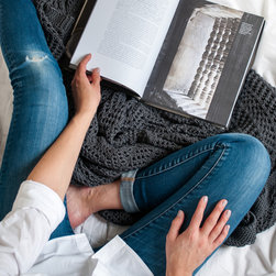 Organic Cotton Boho Knit Throw - Throws