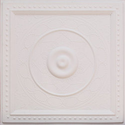 221 White Matte Faux Tin Ceiling Tiles 24x24 - Ceiling Tile