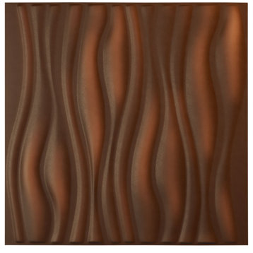 Leandros EnduraWall 3D Wall Panel, 12-Pack, Aged Metallic Rust