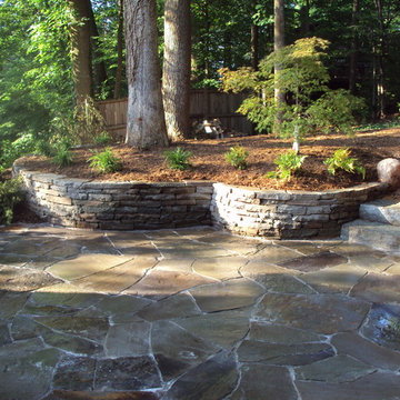 Stone walls and paths