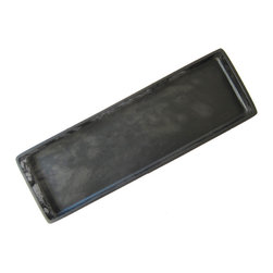 Martha Sturdy resin rectangle tray in charcoal marble - Home Decor