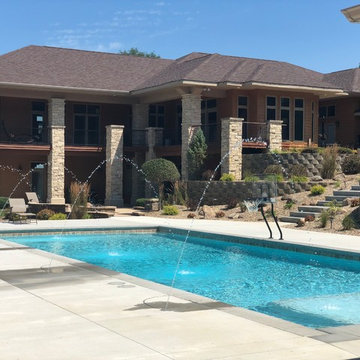 Cedar Rapids, IA - Contemporary - New Concrete Swimming Pool Construction