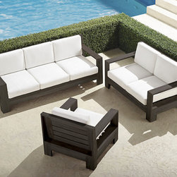St. Kitts 3-pc. Sofa Set in Kona Teak - Outdoor Lounge Sets