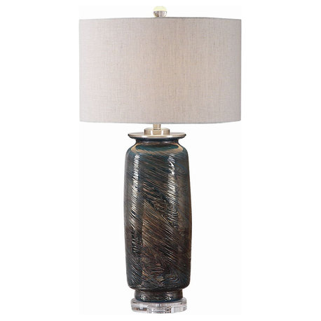 Uttermost Olesya Swirl Glass Table Lamp