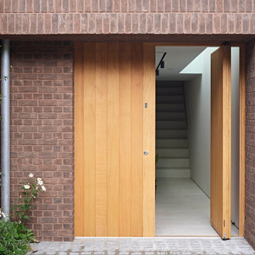 Exquisite European oak entrance, as seen on Grand Designs