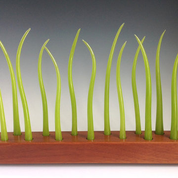 'Tall Turf' Glass Sculpture by Jen Violette