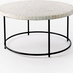 Mosaic Coffee Table &ndash; White Marble - Products