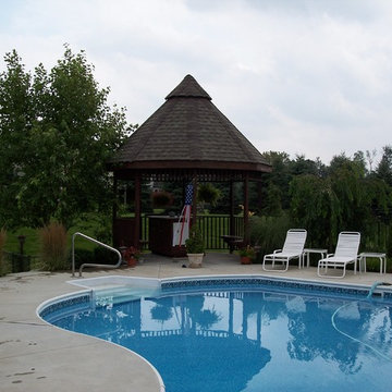 Freeform Monte Carlo(r) Inground Swimming Pool and Gazebo