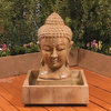 Buddha Head Outdoor Fountain - Small, Sierra