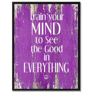 Train Your Mind  Inspirational, Canvas, Picture Frame, 28"X37"