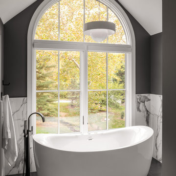 Warm Modern Bathroom with Custom Details