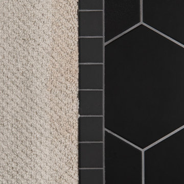 Black glazed porcelain floors
