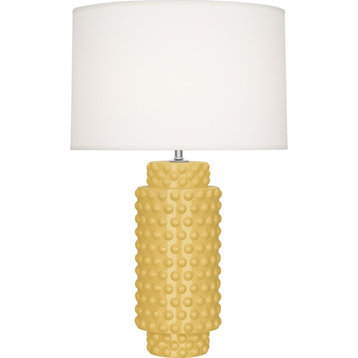Robert Abbey Dolly Table Lamp, Sunset Yellow Glazed Textured Ceramic - SU800