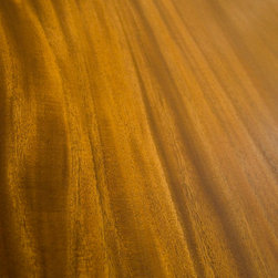 Monkey Pod Table with Custom Modern Metal Base - Tabletop