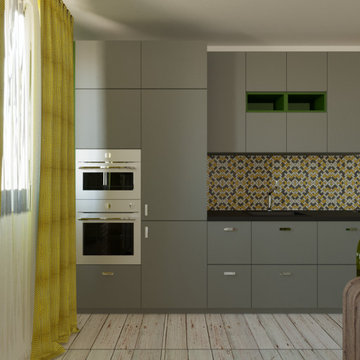 62 m²di colore, per un single giovanissimo
