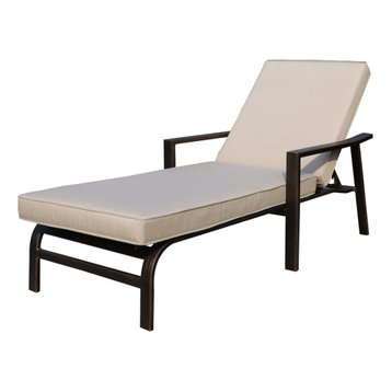 Outdoor Liberty Bronze Aluminum Chaise Lounge with Cushion, Set of 2