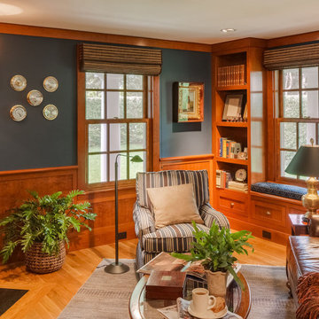 Study & Fireplace - Cotchpinicut Cape - Cape Cod, MA - Custom H