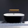 67" Streamline N802BL Soaking Freestanding Tub and Tray With Internal Drain