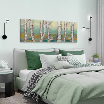 "Kaleidoscope Birches III" Painting Print on Wrapped Canvas