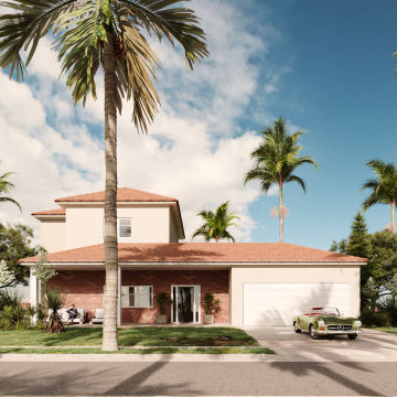 CG Exterior Rendering of a House in LA