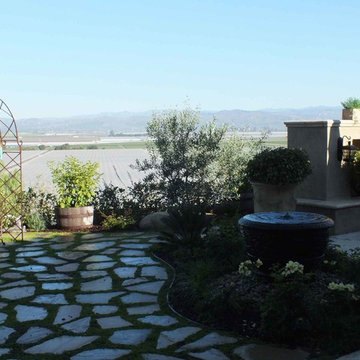 Backyard Kitchen With Fountains - Patio Pathway - Stepping Stones