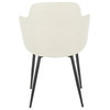 Boyne Chair, Black Metal, Cream Noise Fabric