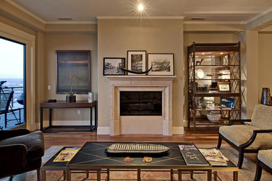 Living room - traditional living room idea in Seattle