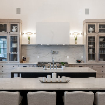 Delafield Elegance: Glass Doors & Black Islands