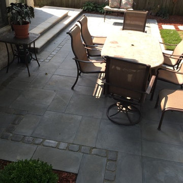 Duck Grey Patio with Cobblestone Accent