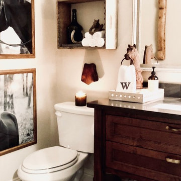 Equestrian Theme Powder Room (Westchester Estates)