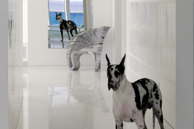 Hallway - modern hallway idea in New York
