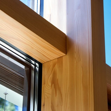Holzhaus mit Glasfassade für lichtdurchflutetes Wohnen