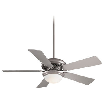 Minka Aire Supra 52" LED Ceiling Fan With Remote Control, Brushed Steel