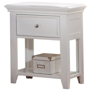 ACME Lacey Nightstand, White, 1-Drawer