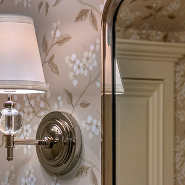 Feminine Powder Room - Transitional