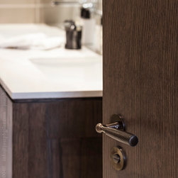Joseph Giles BENNETT Lever handles dark bronze and faux shagreen - Door Handles