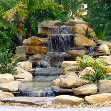 Waterfall backyard