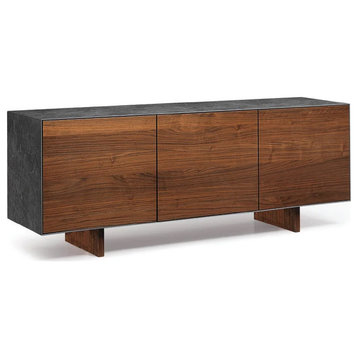 Michela Sideboard, Solid Walnut Door Panels And Legs With Body Made From Ultra