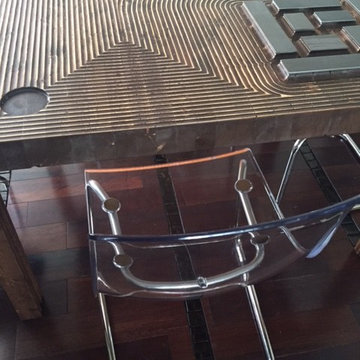 Dining Table, custom - wood and metal