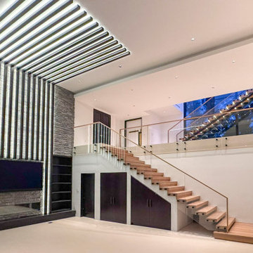 Project #126 | Contemporary Staircases with Integrated LEDs & Glass Railing