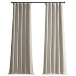 Exclusive Fabrics & Furnishings - Faux Linen Darkening Curtain Single Panel, Birch, 50"x84" - Now you do not have to decide between casual elegance and practicality.  With our Faux Linen Blackout curtains, you can have it all.  The face fabric is our easy care Faux Linen in a host of great colors, from dark like Iris Red and Dutch Cocoa to lights like Thatched Tan and Oyster