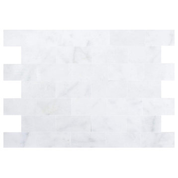 Carrara White Polished Marble Tiles 3"x6", 210 sqft-boxed