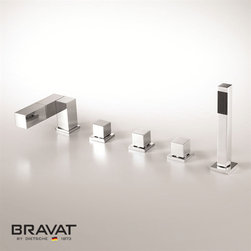 Bravat 5 hole bathtub shower faucet import from Swiss - Bathtub Faucets